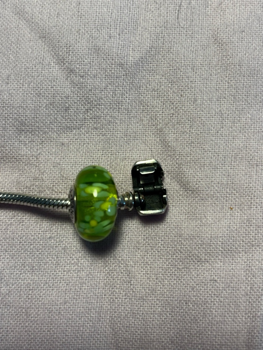 Pandora Vibrant Lime Green Charm Bead AUTHENTIC 925 ALE